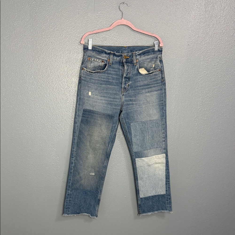 B Sides Blue Patchwork Jeans - image 1